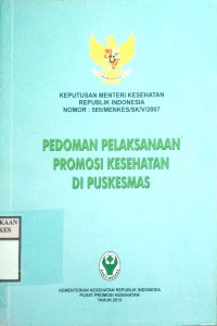 PEDOMAN PELAKSANAAN PROMOSI KESEHATAN DI PUSKESMAS