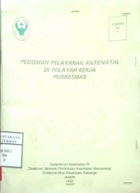 PEDOMAN PELAYANAN ANTENATAL DI TINGKAT PELAYANAN DASAR