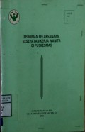 PEDOMAN PERLAKSANAAN KESEHATAN KERJA WANITA DI PUSKESMAS