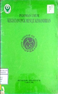 PEDOMAN UMUM KEGIATAN UPGK MENUJU KEMANDIRIAN