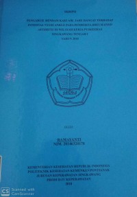 PENGARUH RENDAM KAKI AIR JAHE HANGAT TERHADAP INTENSITAS ANGKLE PADA PENDERITA RHEUMATOID ARTHRITIS DI WILAYAH KERJA PUSKESMAS SINGKAWANG TENGAH 1 TAHUN 2018