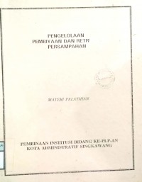 PENGELOLAAN PEMBIAYAAN DAN RETRIBUSI PERSAMPAHAN