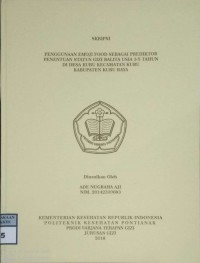 PENGGUNAAN EMOJI FOOD SEBAGAI PREDIKTOR PENENTUAN STATUS GIZI BALITA USIA 3-5 TAHUN DI DESA KUBU KECAMATAN KUBU KABUPATEN KUBU RAYA