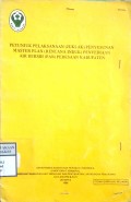 PETUNJUK PELAKSANAAN (JUKLAK) PENYUSUNAN MASTER PLAIN ( RENCANA INDUK ) PENYEDIAAN AIR BERSIH (PAB) PEDESAAN KABUPATEN