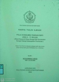 POLA KOMSUMSI PANGAN BAYI USIA 6-11 BULAN