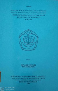 Pengaruh Tindakan Fisioterapi Dada Terhadap Pengeluaran Sputum Pasien Penyakit Paru Obstruksi Kronis Di Ruang Penyakit Dalam RSUD Dr. Abdul Aziz Singkawang Tahun 2018