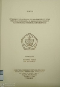 Peningkatan Pengetahuan Gizi Sarapan Melalui Media Permainan Word Puzzle Di Sekolah Dasar Negeri 05 Toho Kecamatan Toho Kabupaten Mempawah