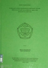 Studi Kasus Asuhan Keperawatan Pada Pasien TB Paru Di Ruang Penyakit Dalam RSUD dr. Abdul Aziz singkawang Tahun 2018