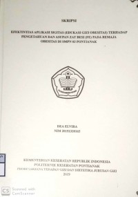 Efektifitas Aplikasi Sigitas (Edukasi Gizi Obesitas) Terhadap Pengetahuan Dan Asupan Zat Besi (Fe) Pada Remaja Obesitas Di SMP N 03 Pontianak